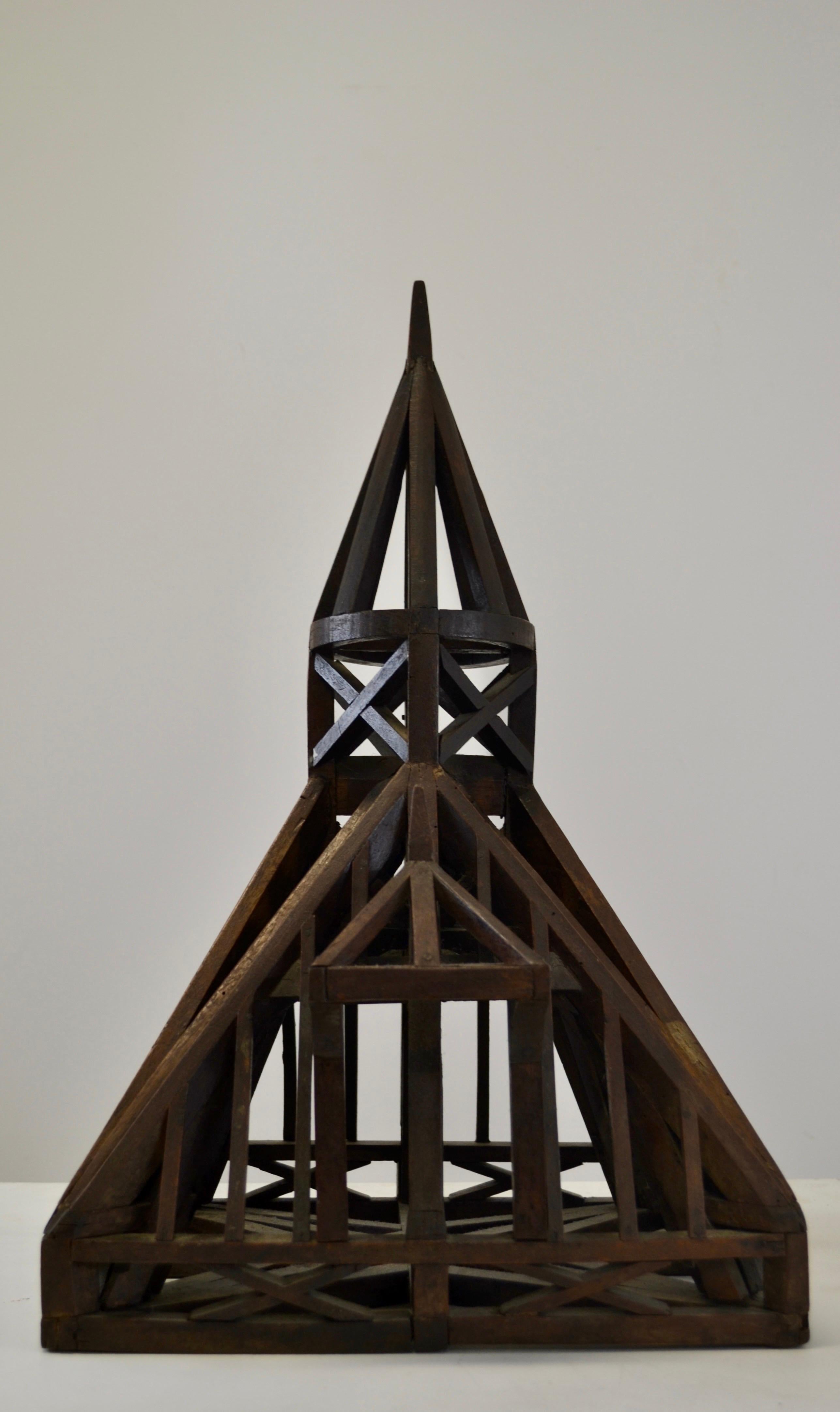 19th Century Piece De Maitrise, Architectural Model Roof For Sale 1