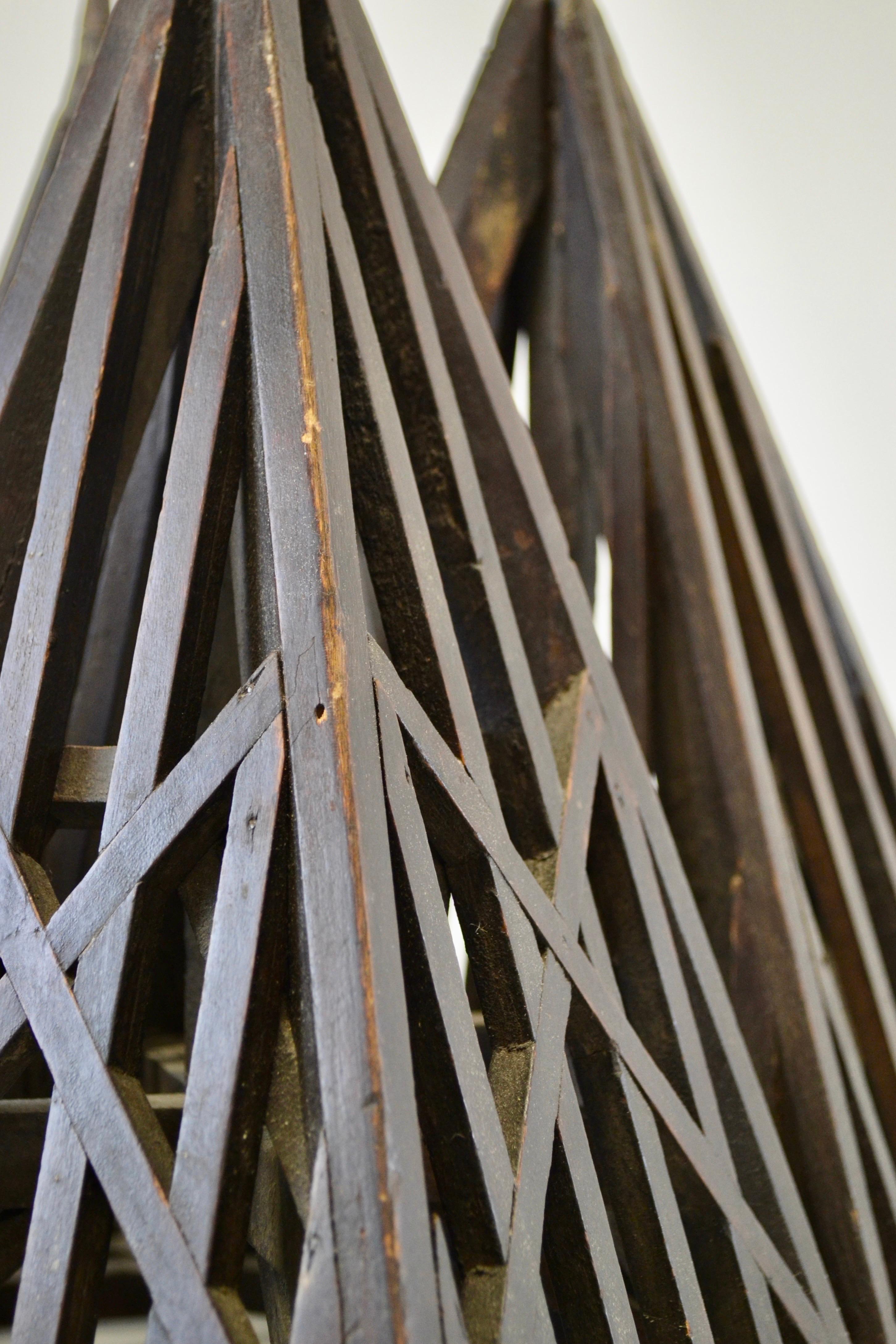 Wood 19th Century Piece De Maitrise, Architectural Model Roof - France For Sale