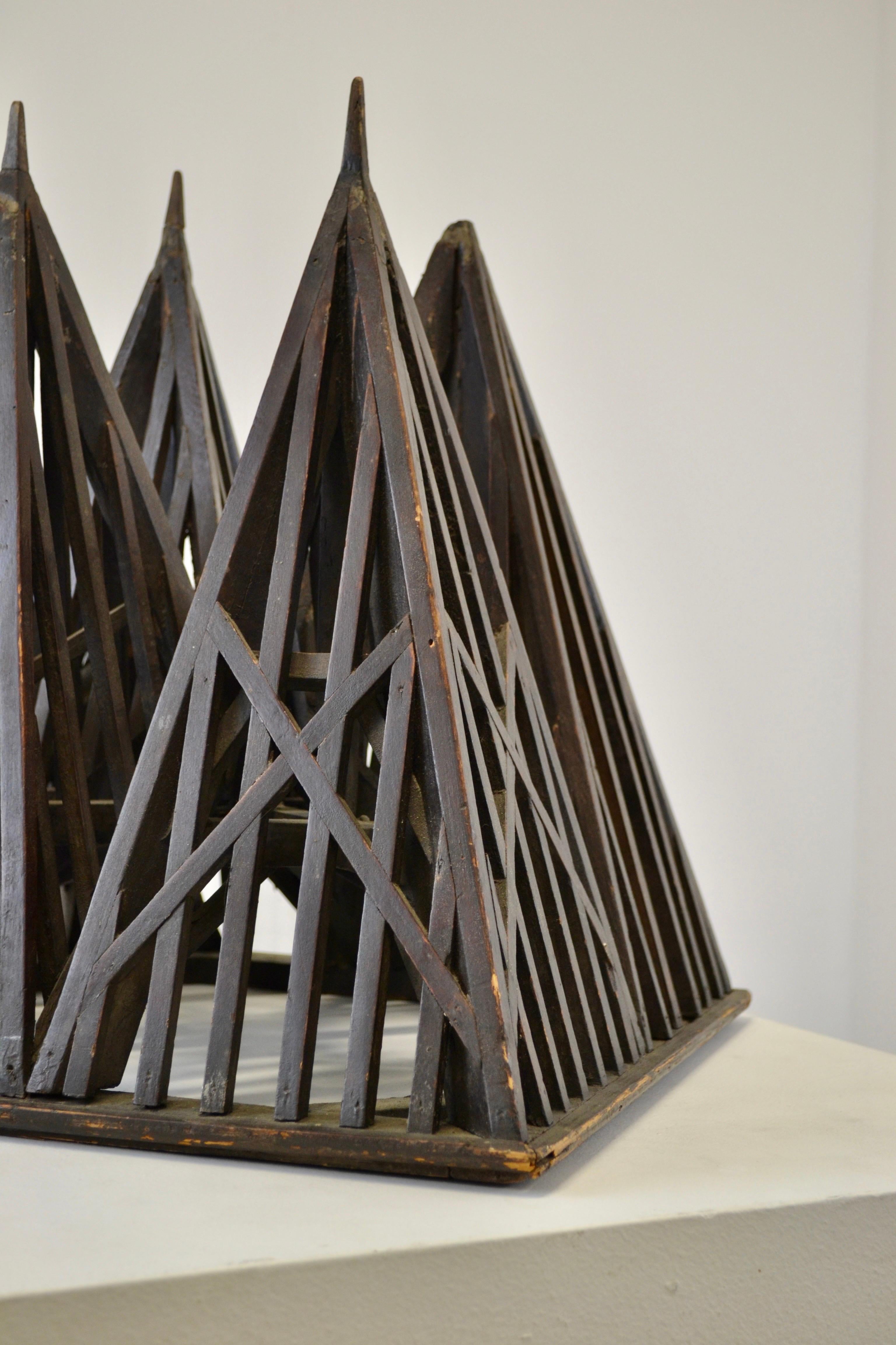 19th Century Piece De Maitrise, Architectural Model Roof - France For Sale 2