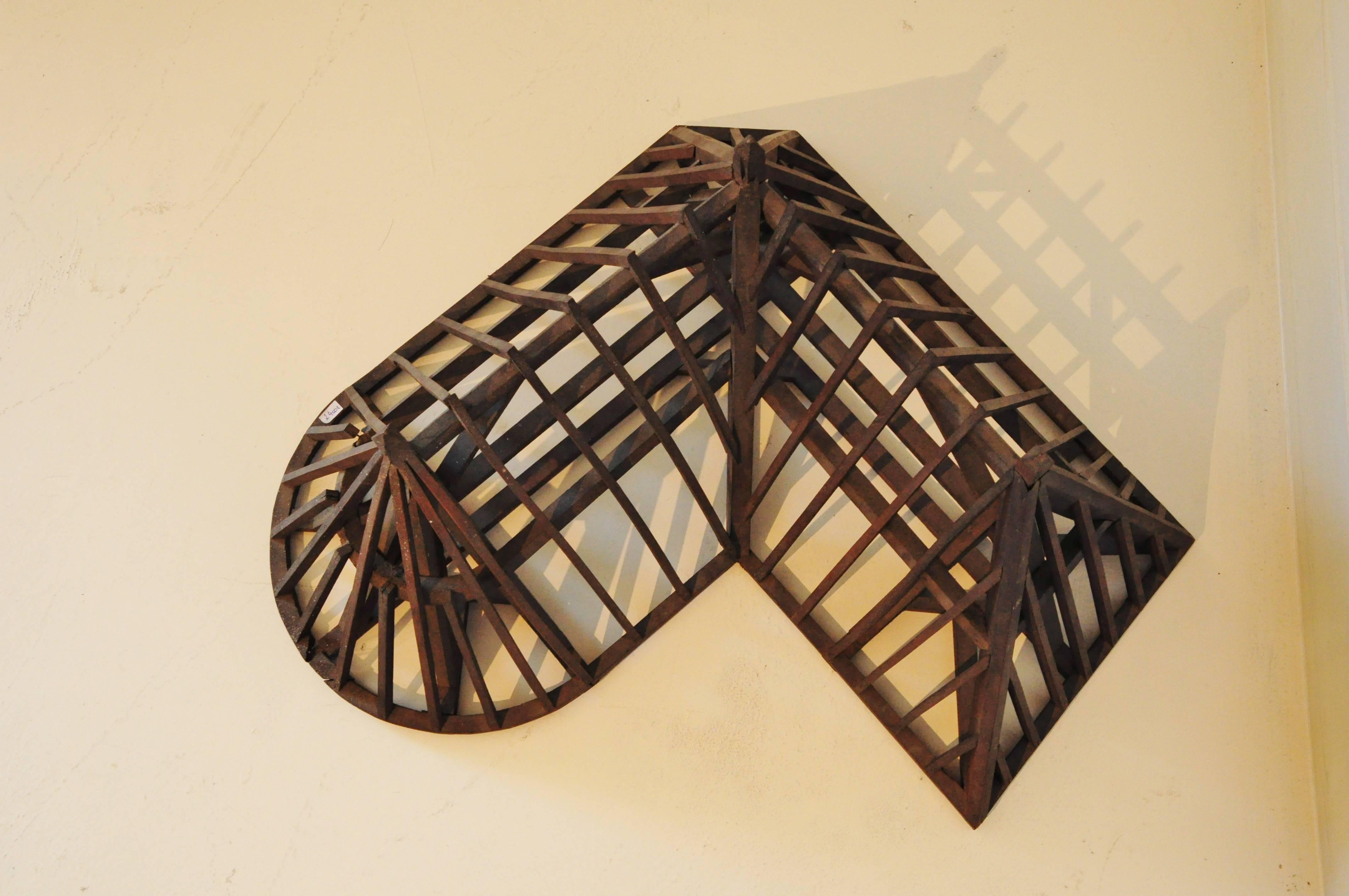 French 19th Century, Piece de Maitrise, Architectural Model Roof Square and Round For Sale