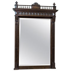 19th Century Pier Glass in an Eclectic, Oak Frame 19th Century Pier Glass in an Eclectic, Oak Frame
