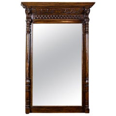 19th Century Pier Mirror in a Dark Frame