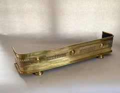 19th Century Pierced Brass Victorian Fire Fender