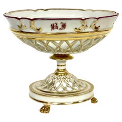 19th Century Pierced Porcelain Basket