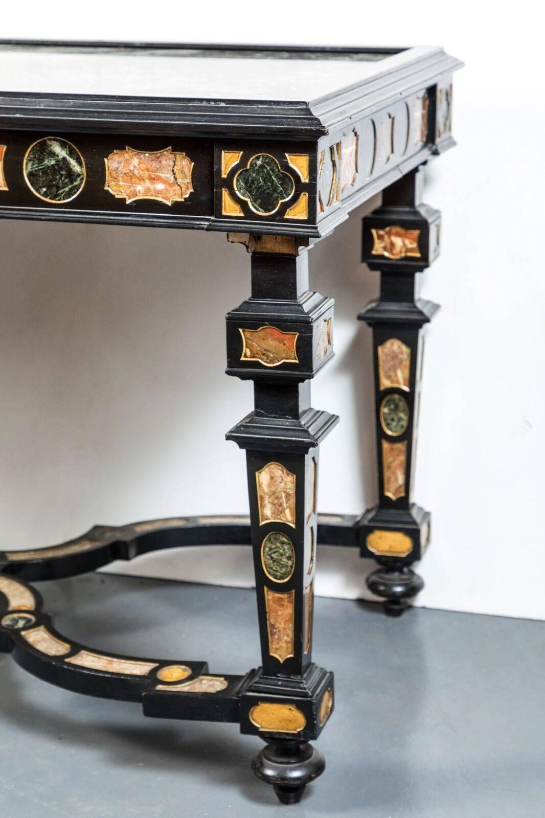 italien Table Pietra Dura du XIXe siècle en vente
