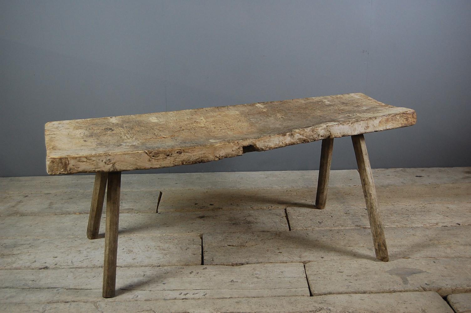 19th Century Pig Bench Single Thick Slab Top 3