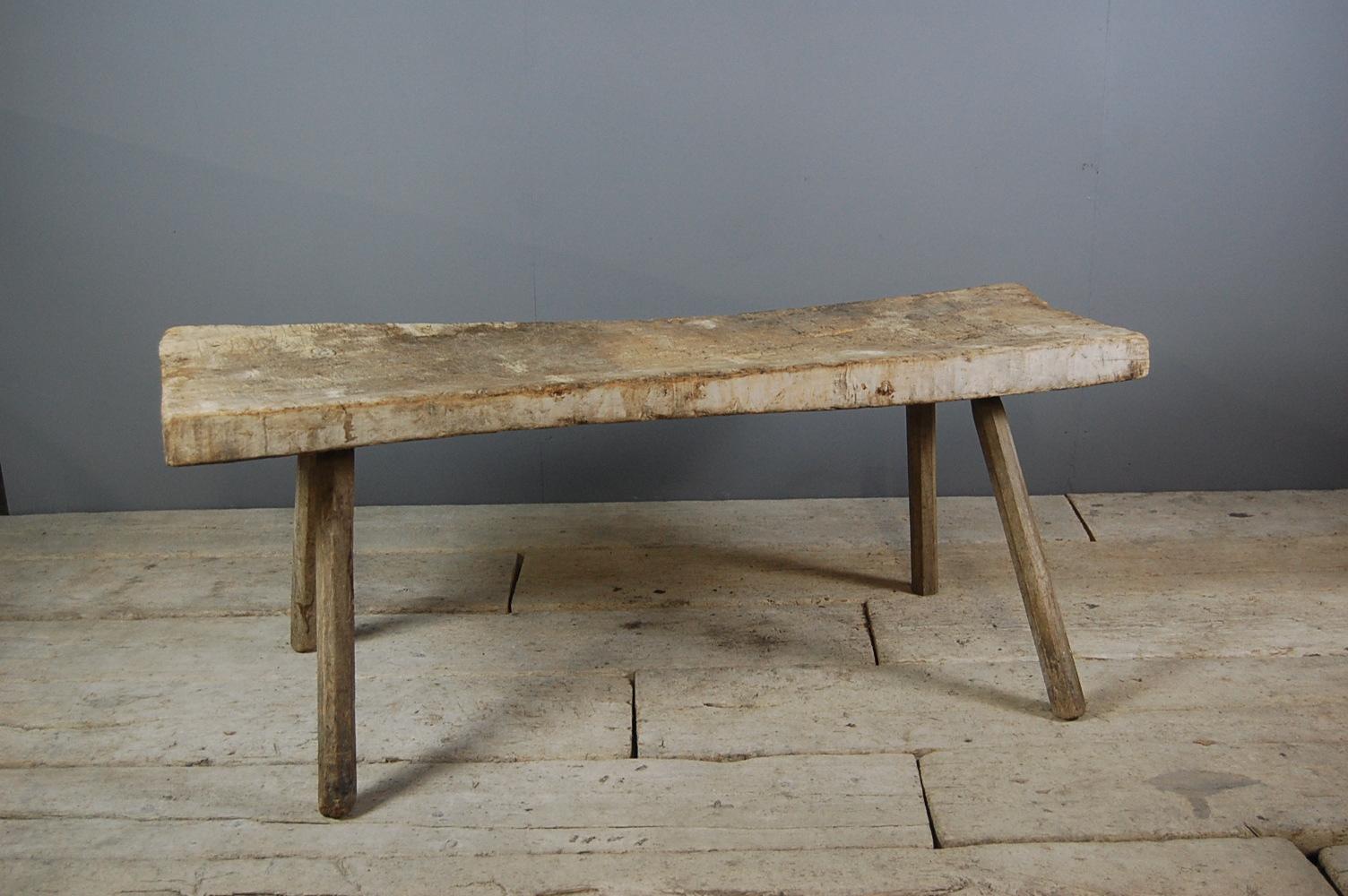 19th Century Pig Bench Single Thick Slab Top 5