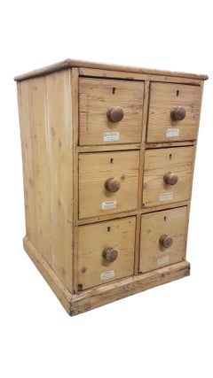 19th Century Pine Apothecary Drawers