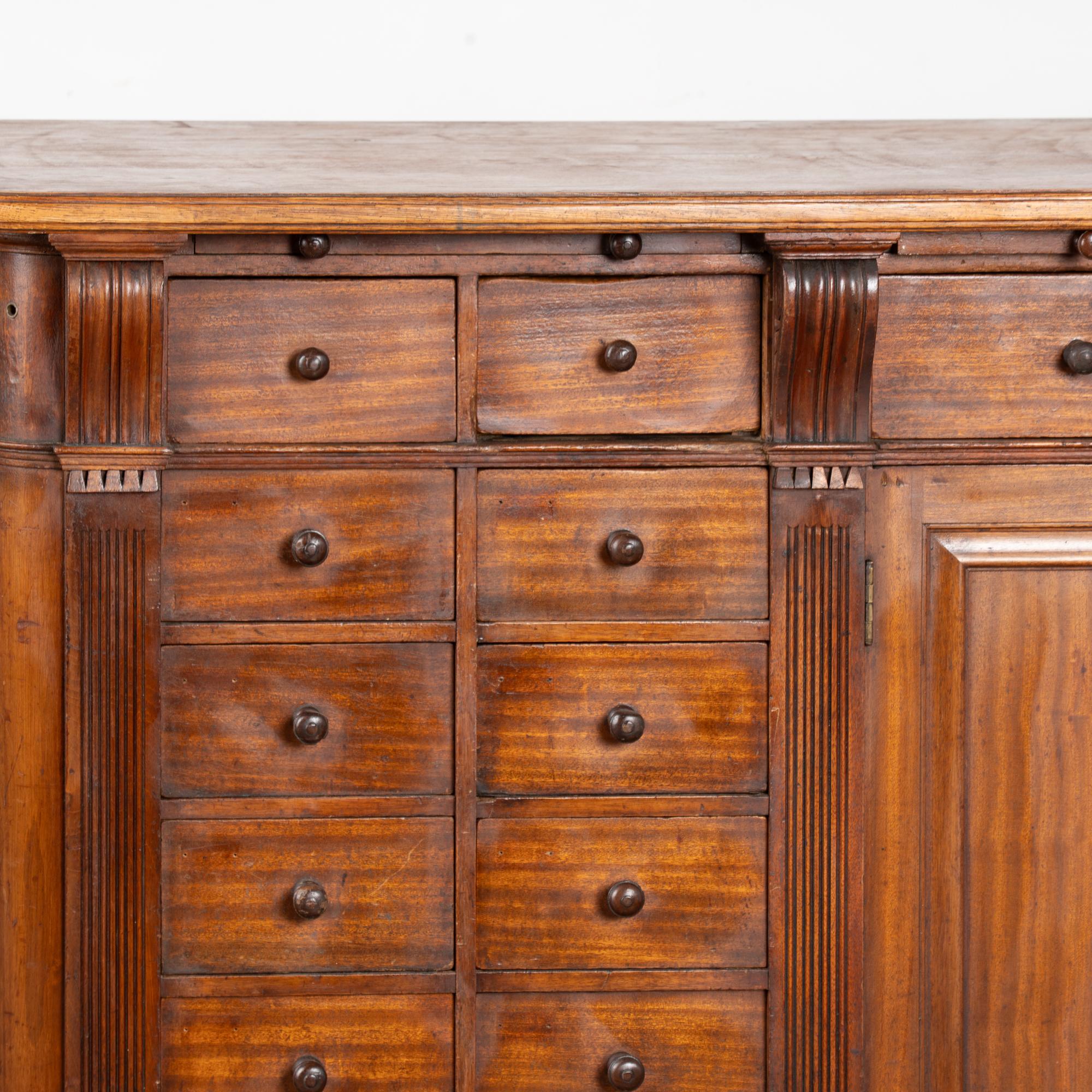 19th Century Pine Apothecary Shop Counter Free Standing Kitchen Island For Sale 7