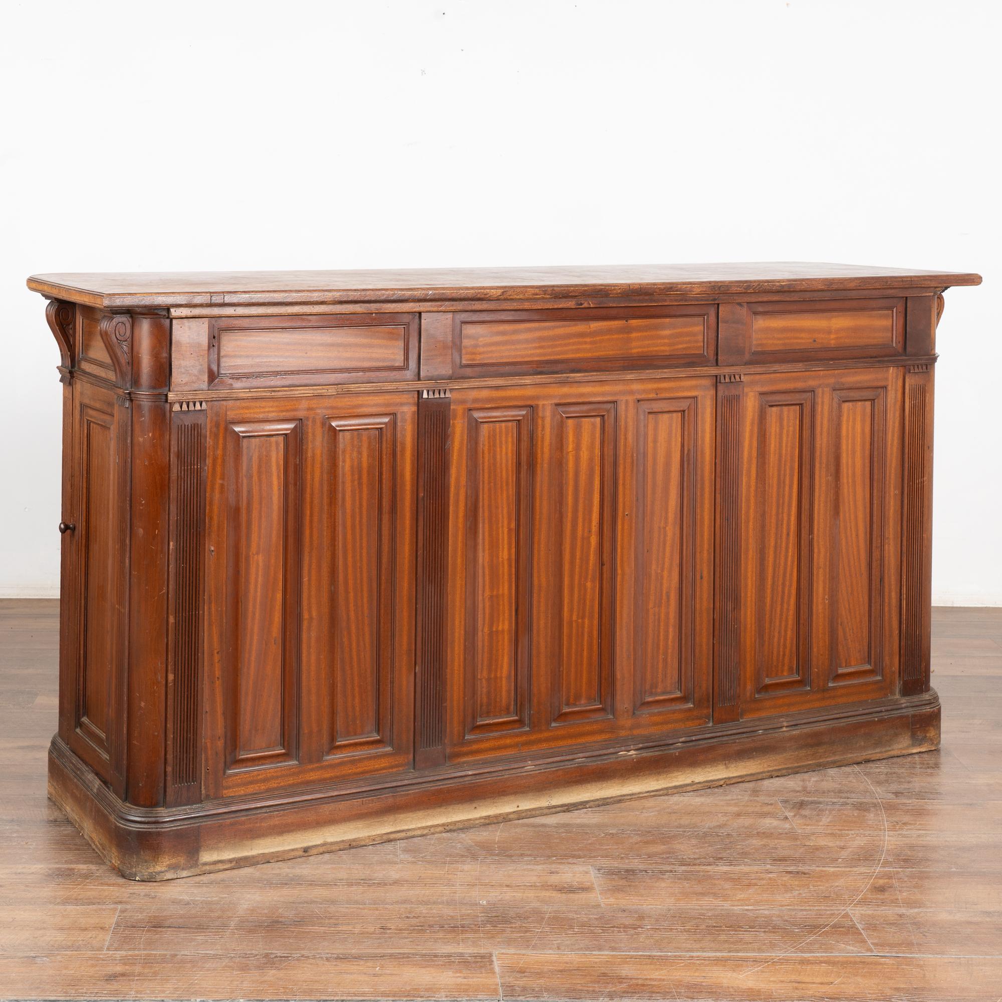 19th Century Pine Apothecary Shop Counter Free Standing Kitchen Island For Sale 12