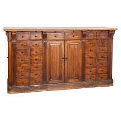 19th Century Pine Apothecary Shop Counter Free Standing Kitchen Island