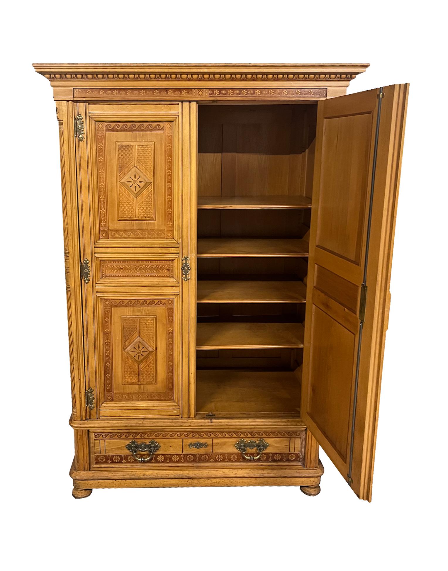 19th Century Pine Armoire For Sale at 1stDibs