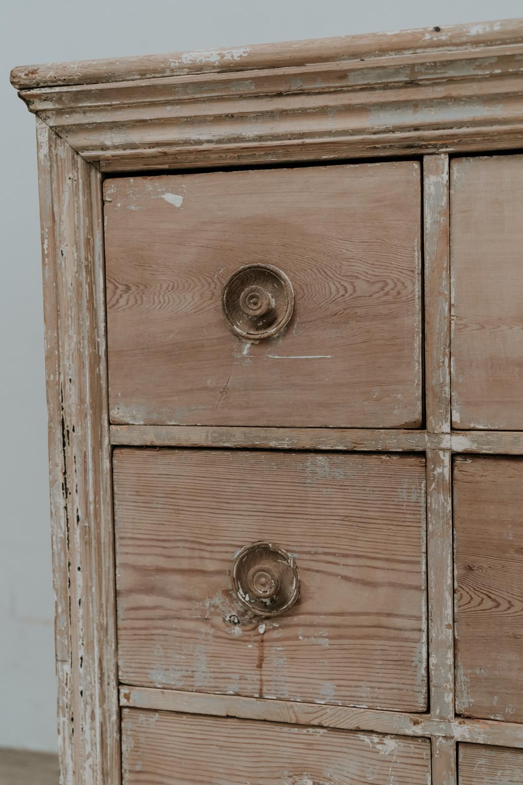 19th Century Pine Bank of Drawers/Commode/Chest of Drawers 7