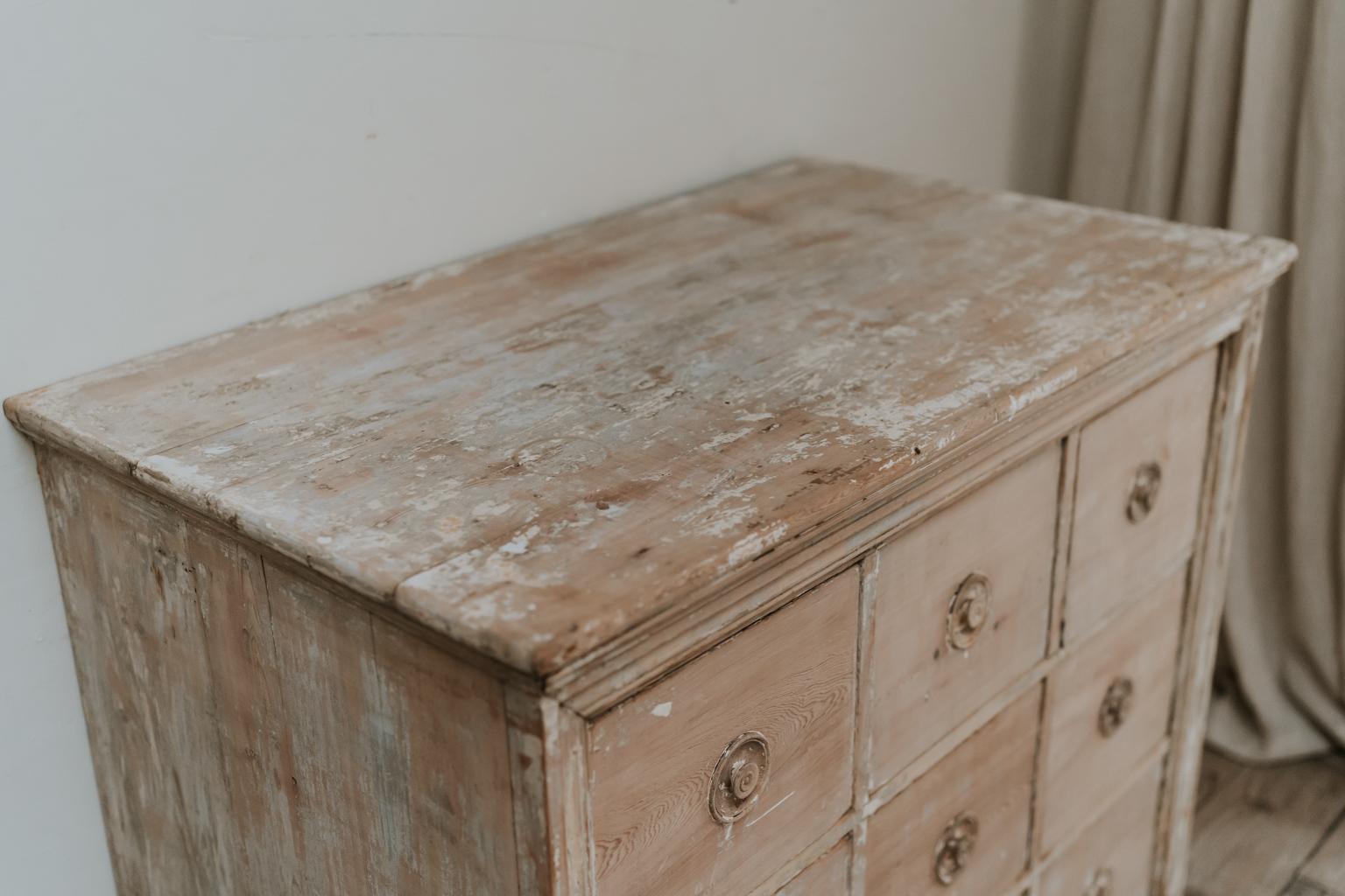 19th Century Pine Bank of Drawers/Commode/Chest of Drawers 1