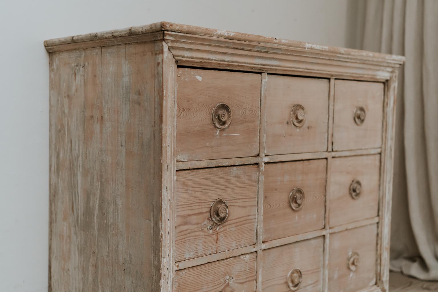 19th Century Pine Bank of Drawers/Commode/Chest of Drawers 5