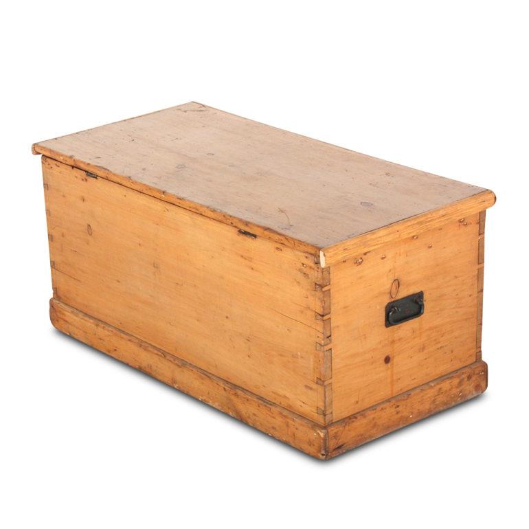 19th Century Pine Blanket Box 1