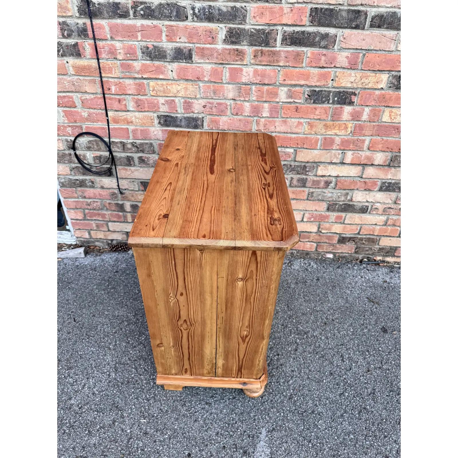 19th Century Pine Cabinet Side Table For Sale 6