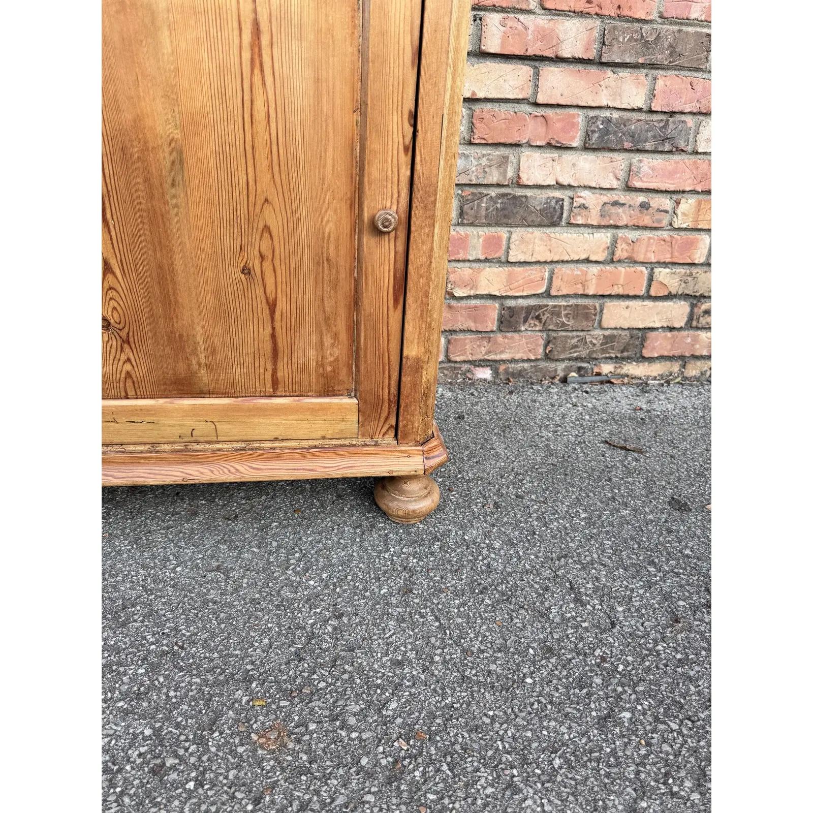 19th Century Pine Cabinet Side Table For Sale 2
