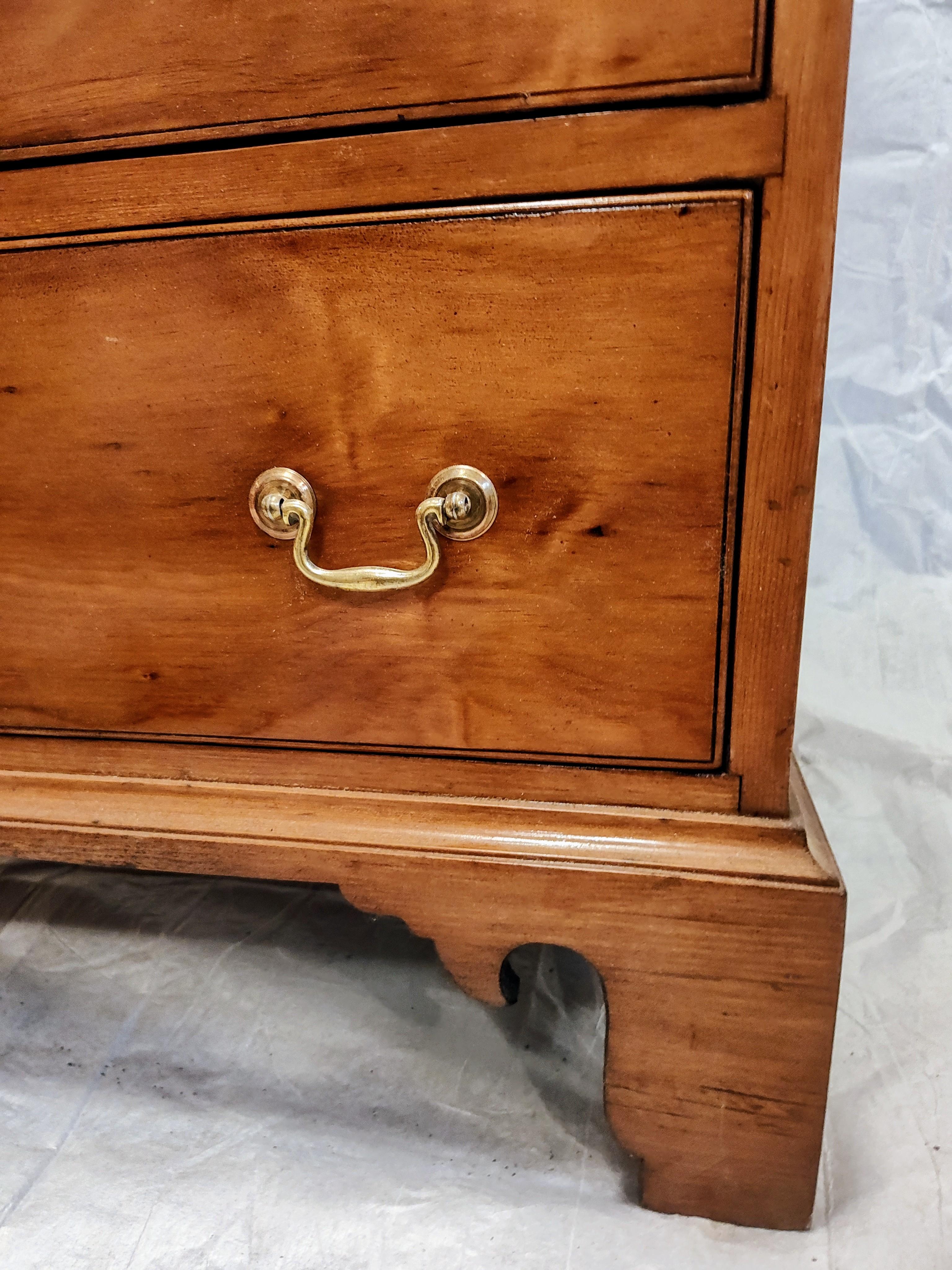North American 19th Century Pine Chippendale Chest For Sale