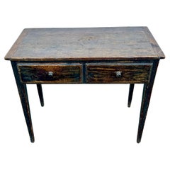 Antique 19th Century Pine Console Table In Original Paints