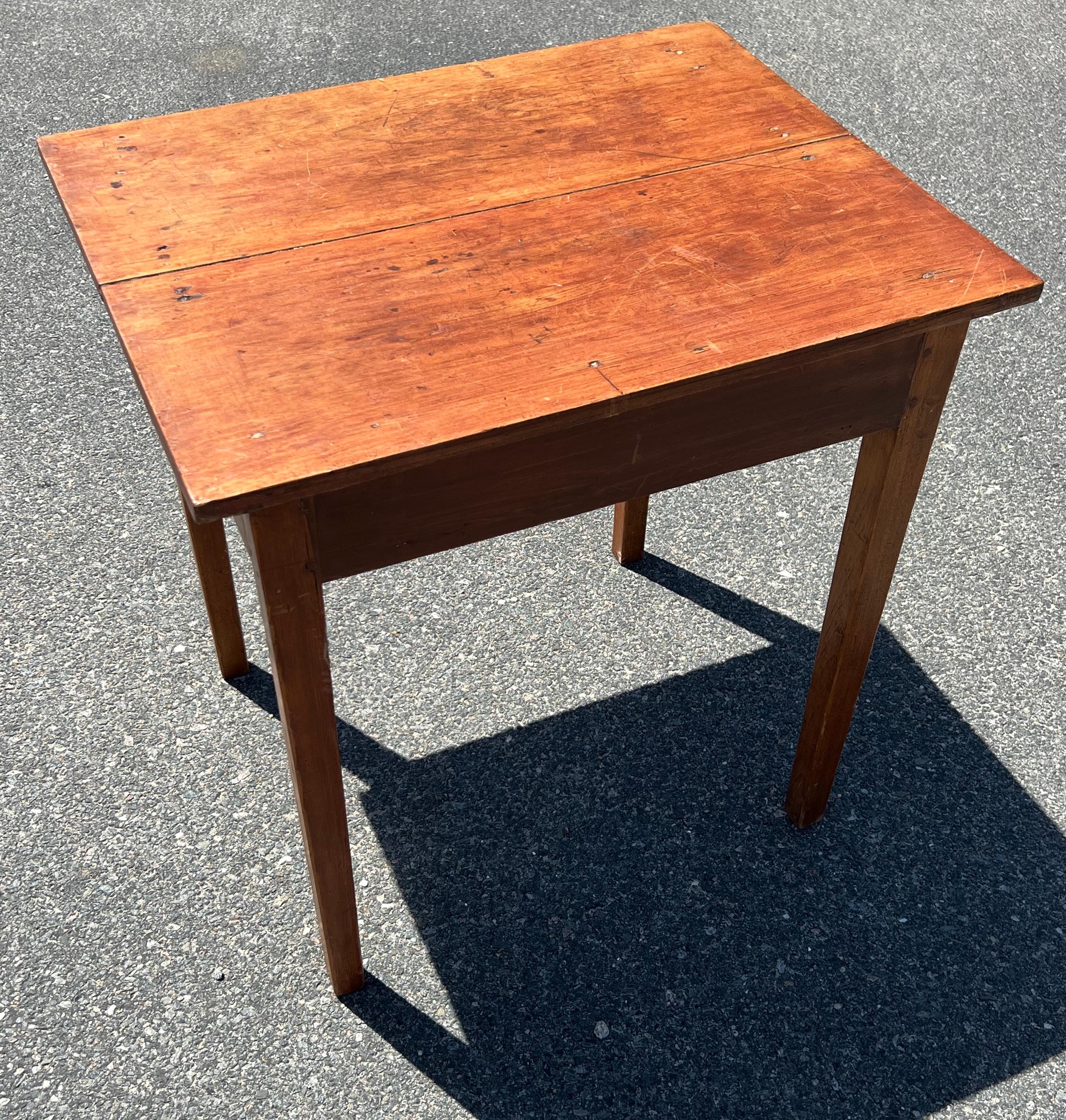 Canadian 19th Century Pine Convent Stand with Single Drawer For Sale