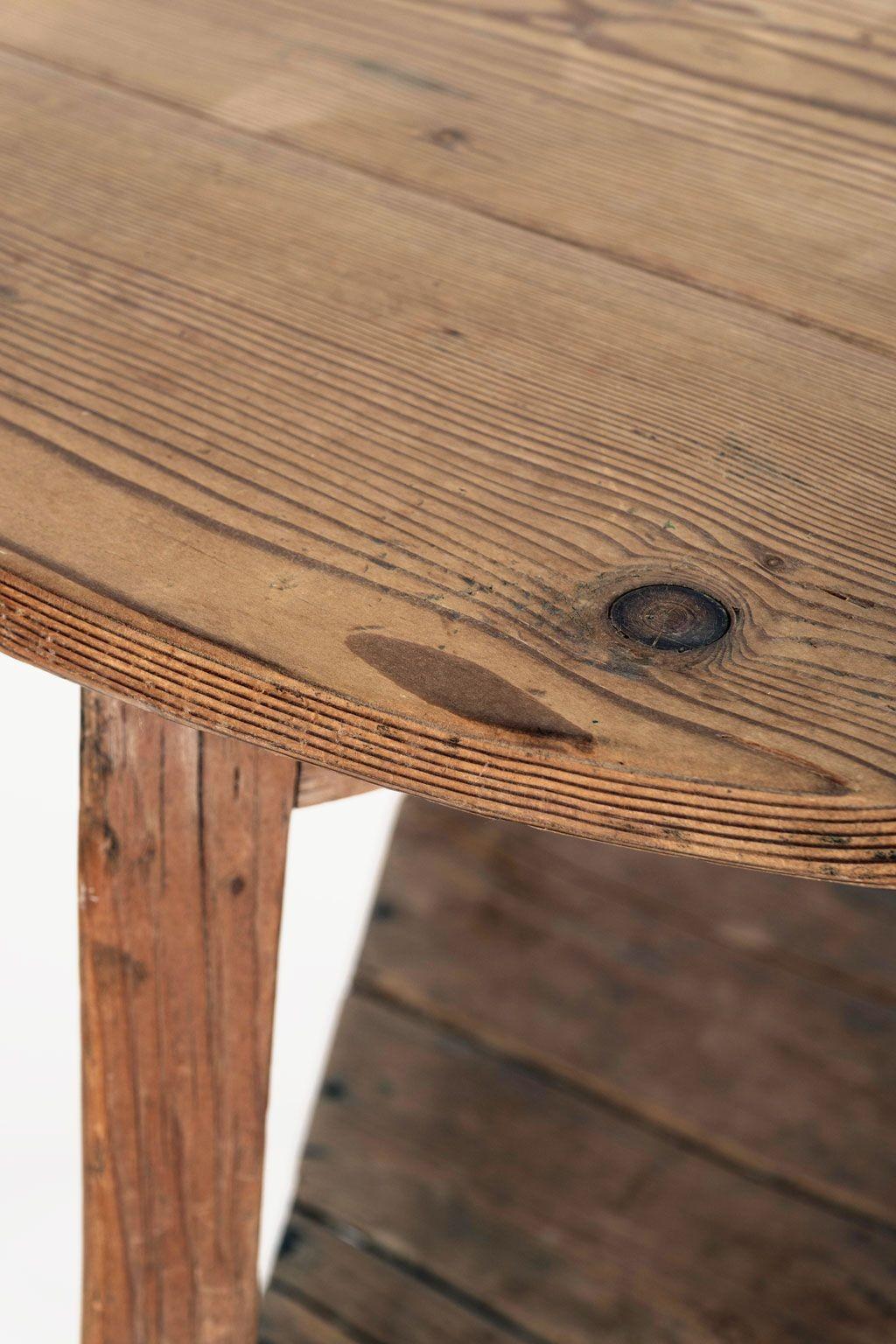 19th Century Pine Cricket Table Inglés en venta