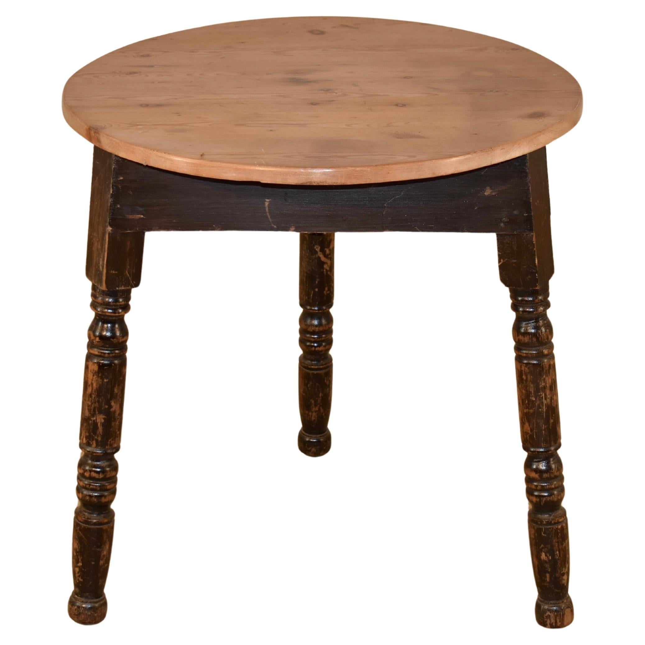 Cricket-Tisch aus Kiefernholz aus dem 19.