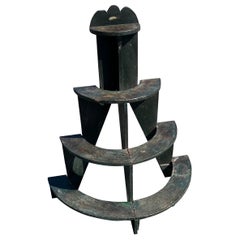 Portapiante Demilune in pino del XIX secolo