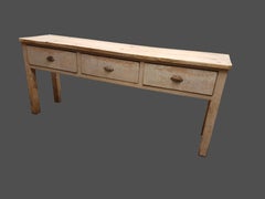 19th Century Pine Dresser Base in Original Painted Finish