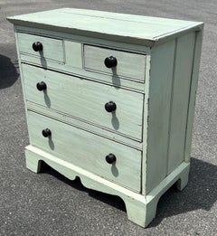 19th Century Pine Dresser in Pale Green Paint