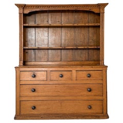 19th Century Pine Dresser with Plate Rack