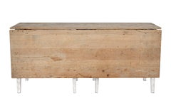 19th Century pine drop leaf kitchen table of large proportions