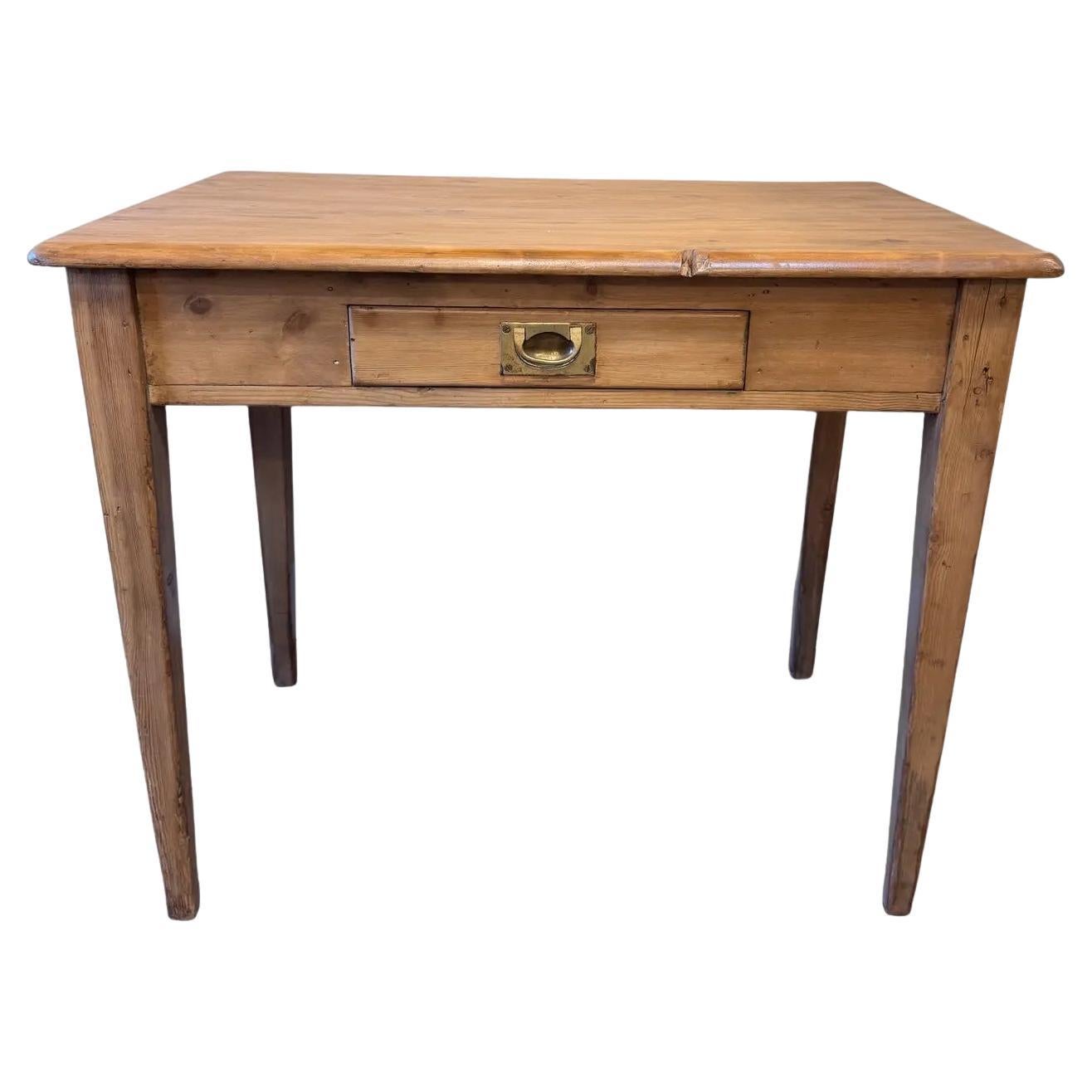 19th Century Pine Hall Table / Desk