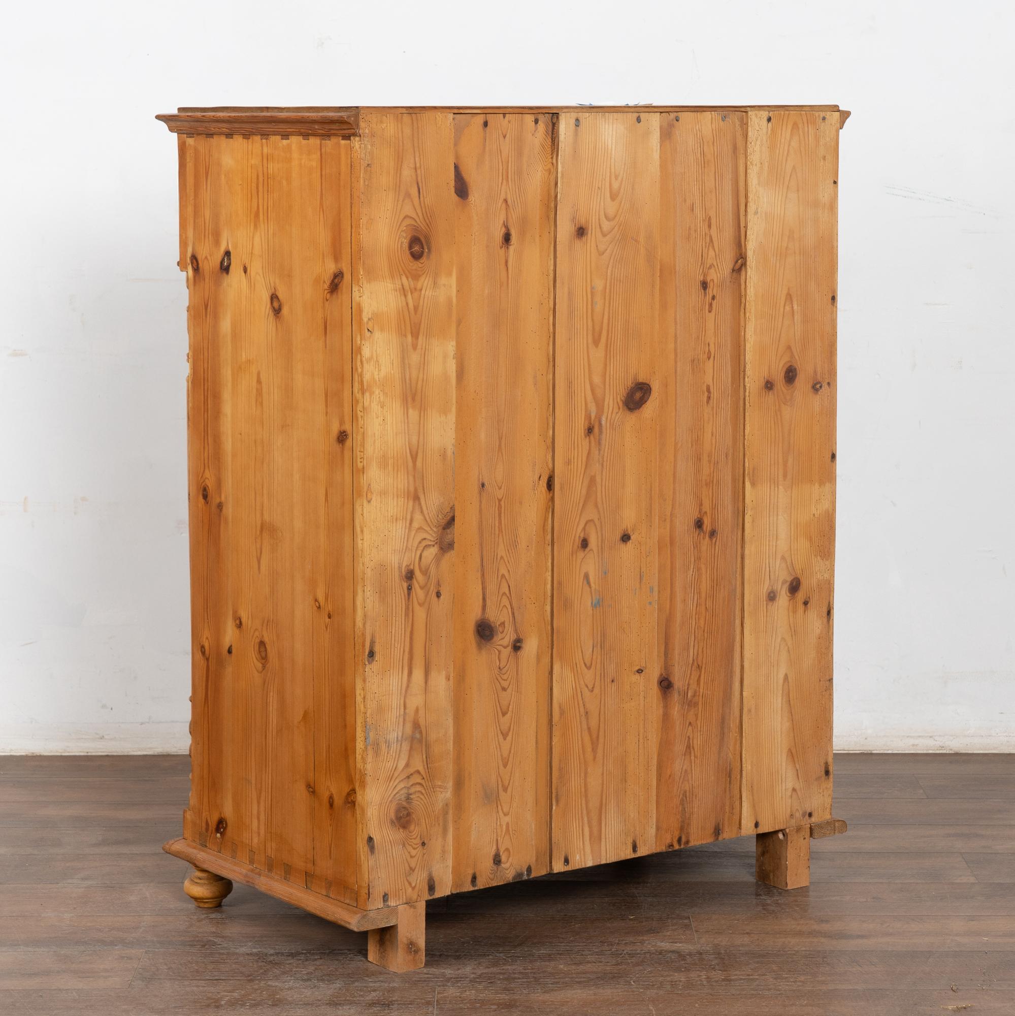 19th Century Pine Highboy Chest of Five Drawers For Sale 10