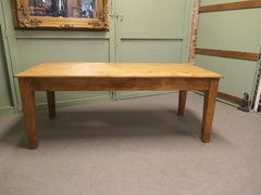19th Century Pine Kitchen Dining Table This is a very substantial piece