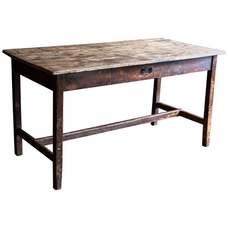 19th Century Pine Lancashire Mill Table For Sale at 1stDibs