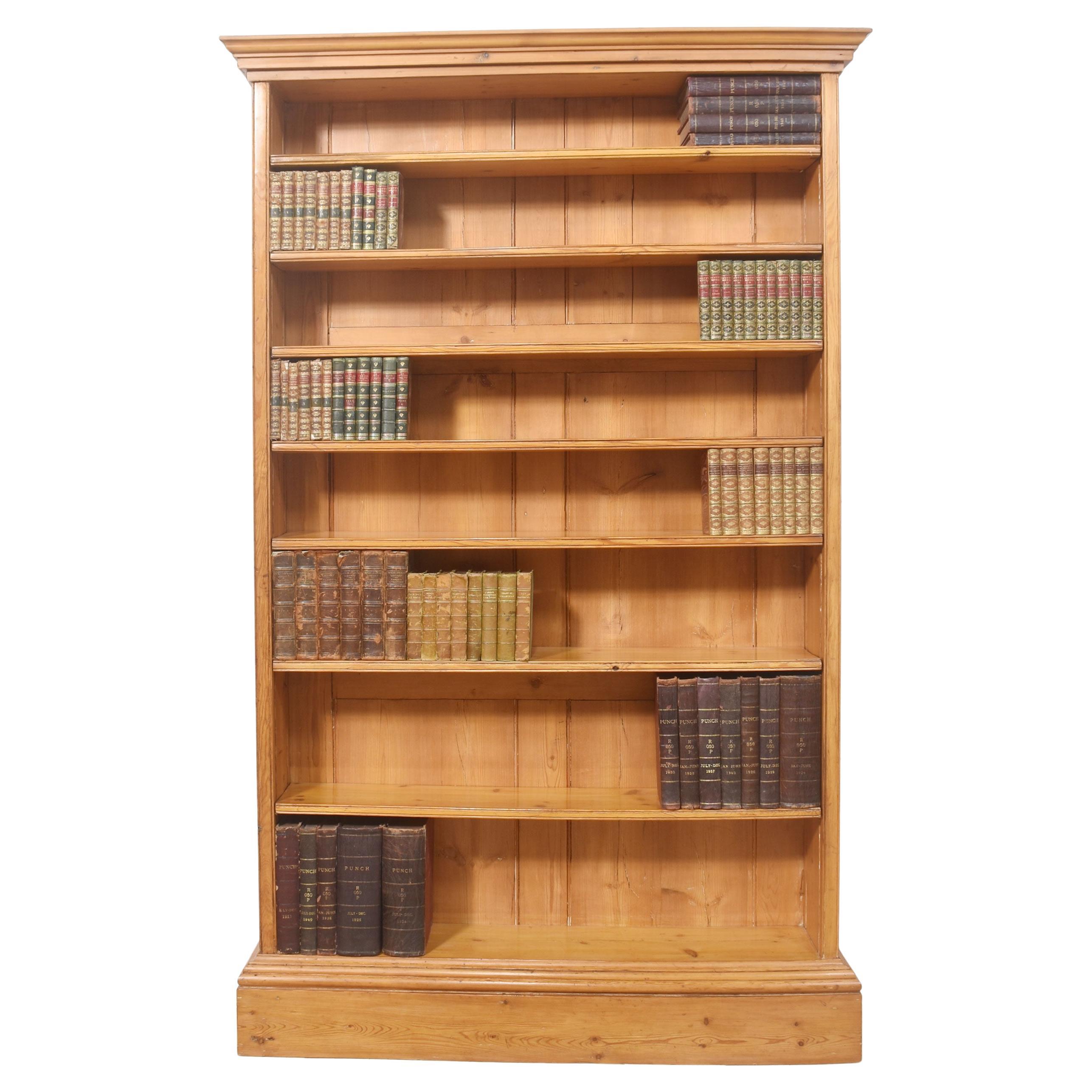 19. Jahrhundert Offenes Bücherregal aus Kiefer