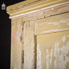 19th Century Pine Pantry Kitchen Cupboards with Distressed Paint