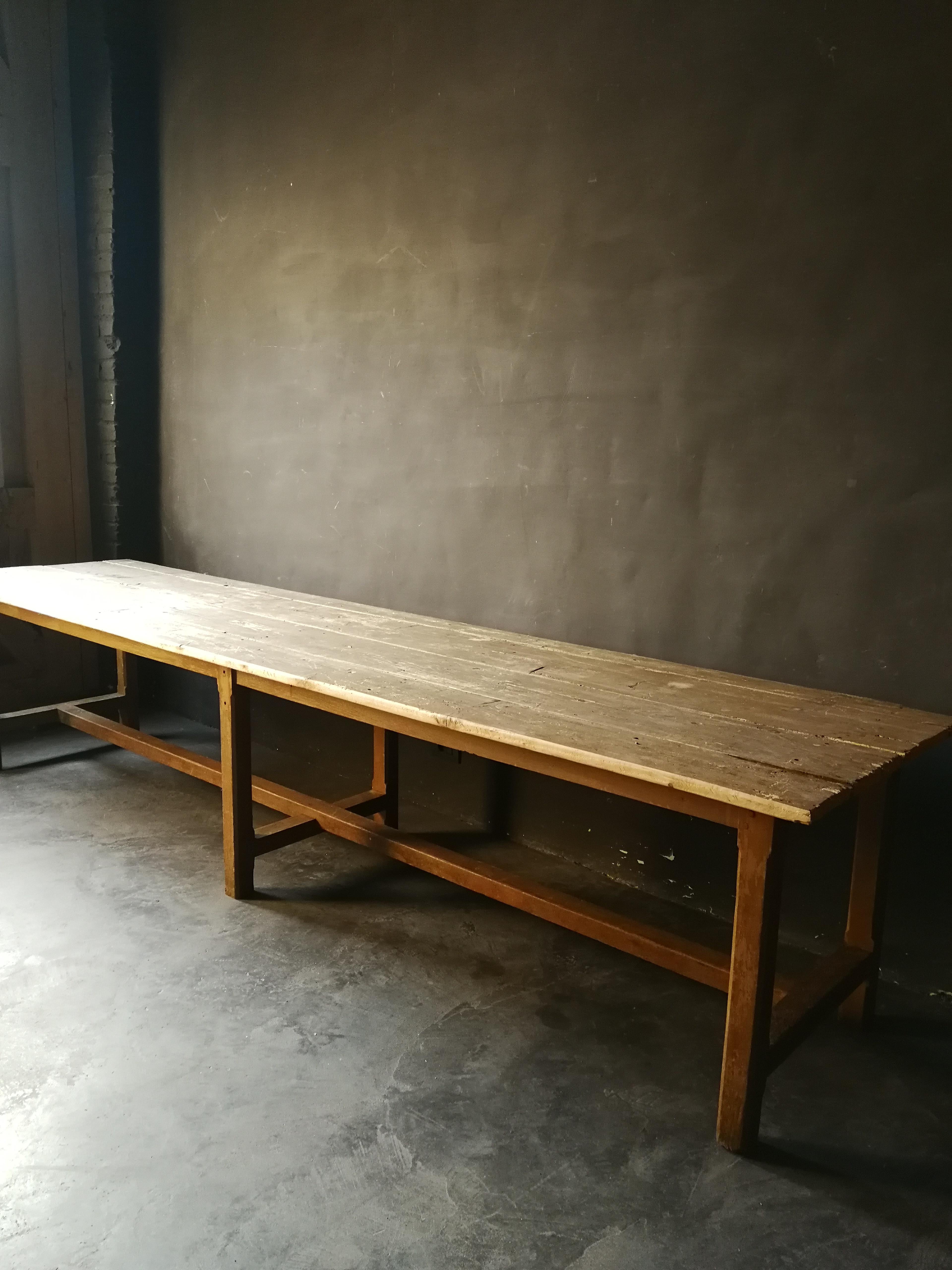 19th Century Pine Refectory Table 6