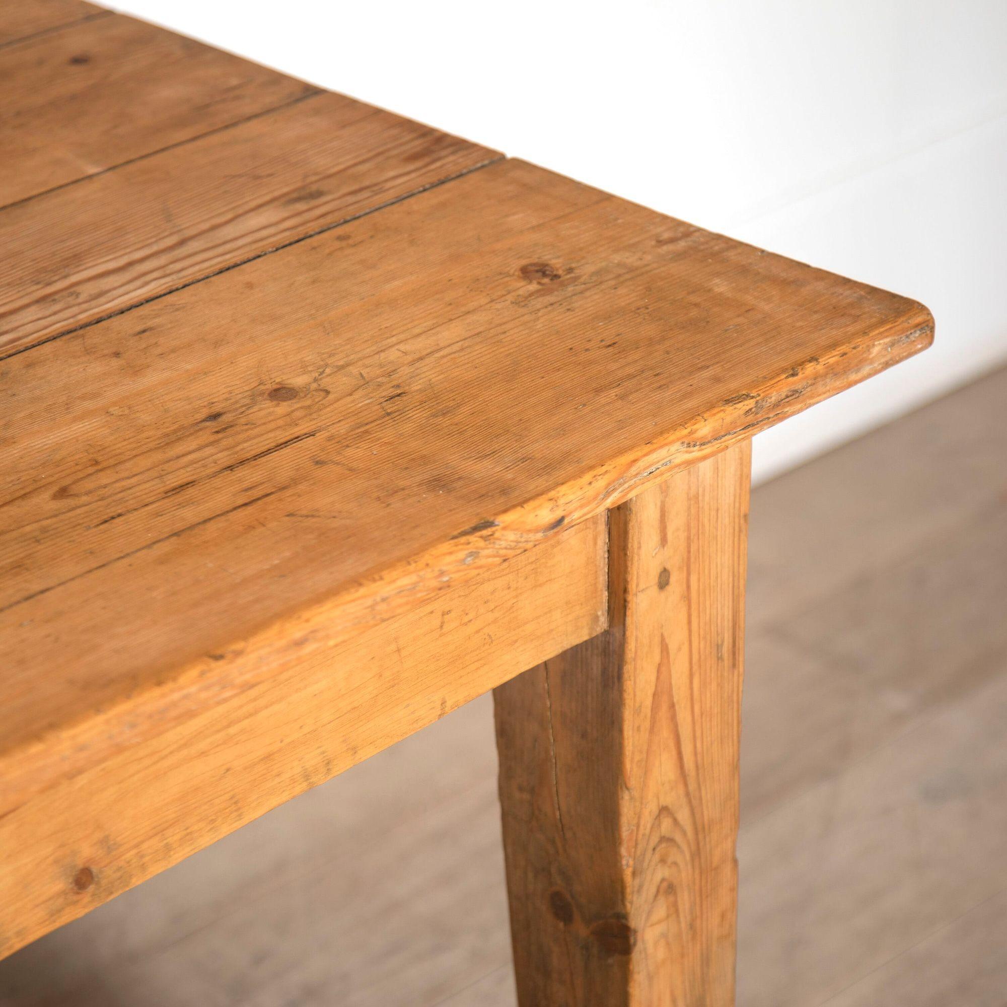 English 19th Century Pine Refectory Table