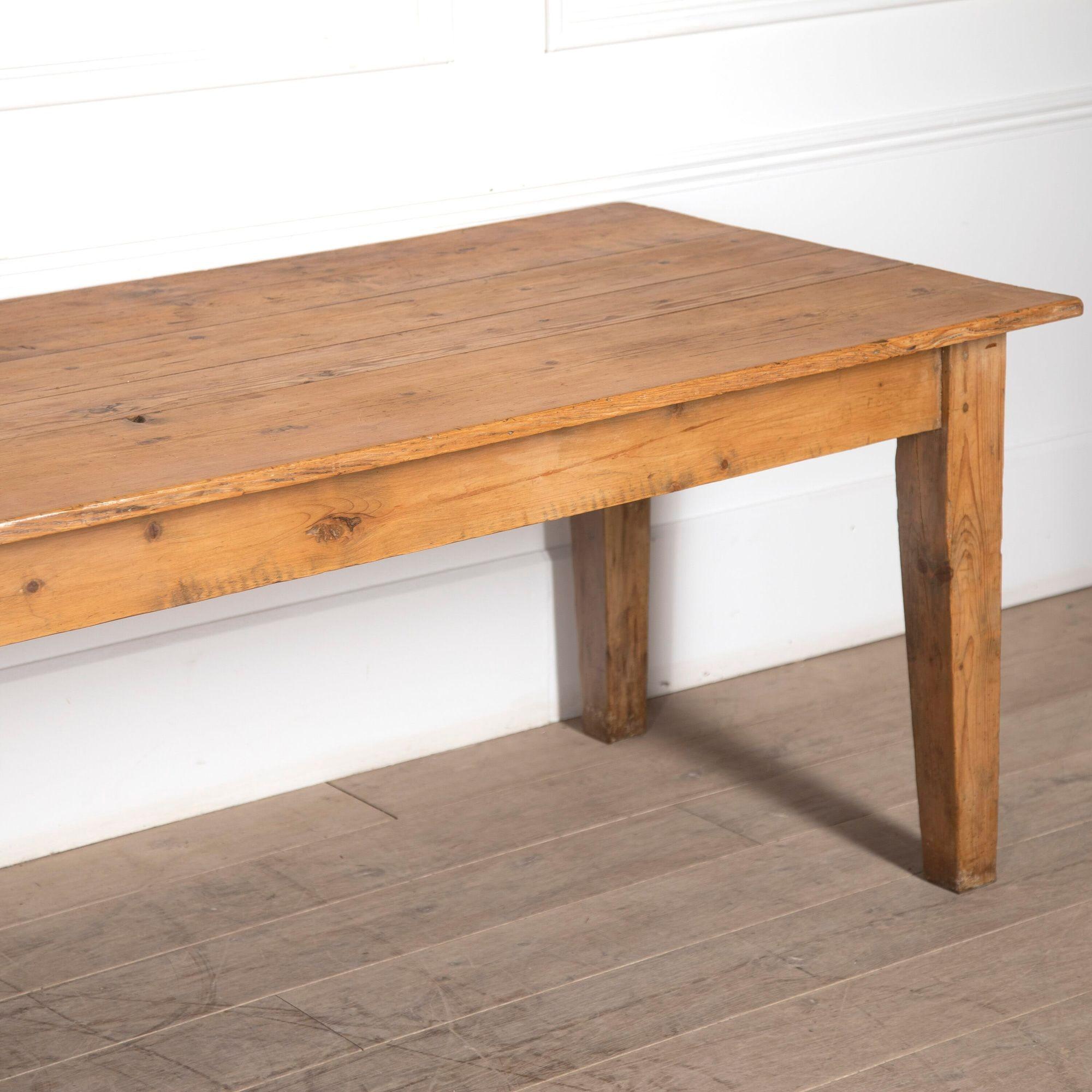 19th Century Pine Refectory Table 2
