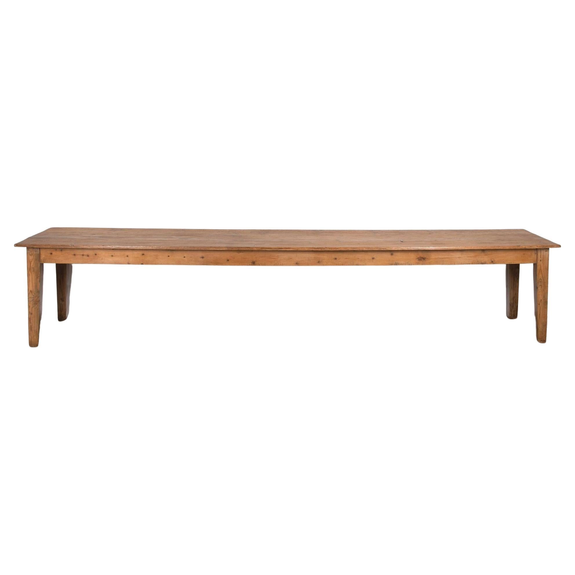 19th Century Pine Refectory Table