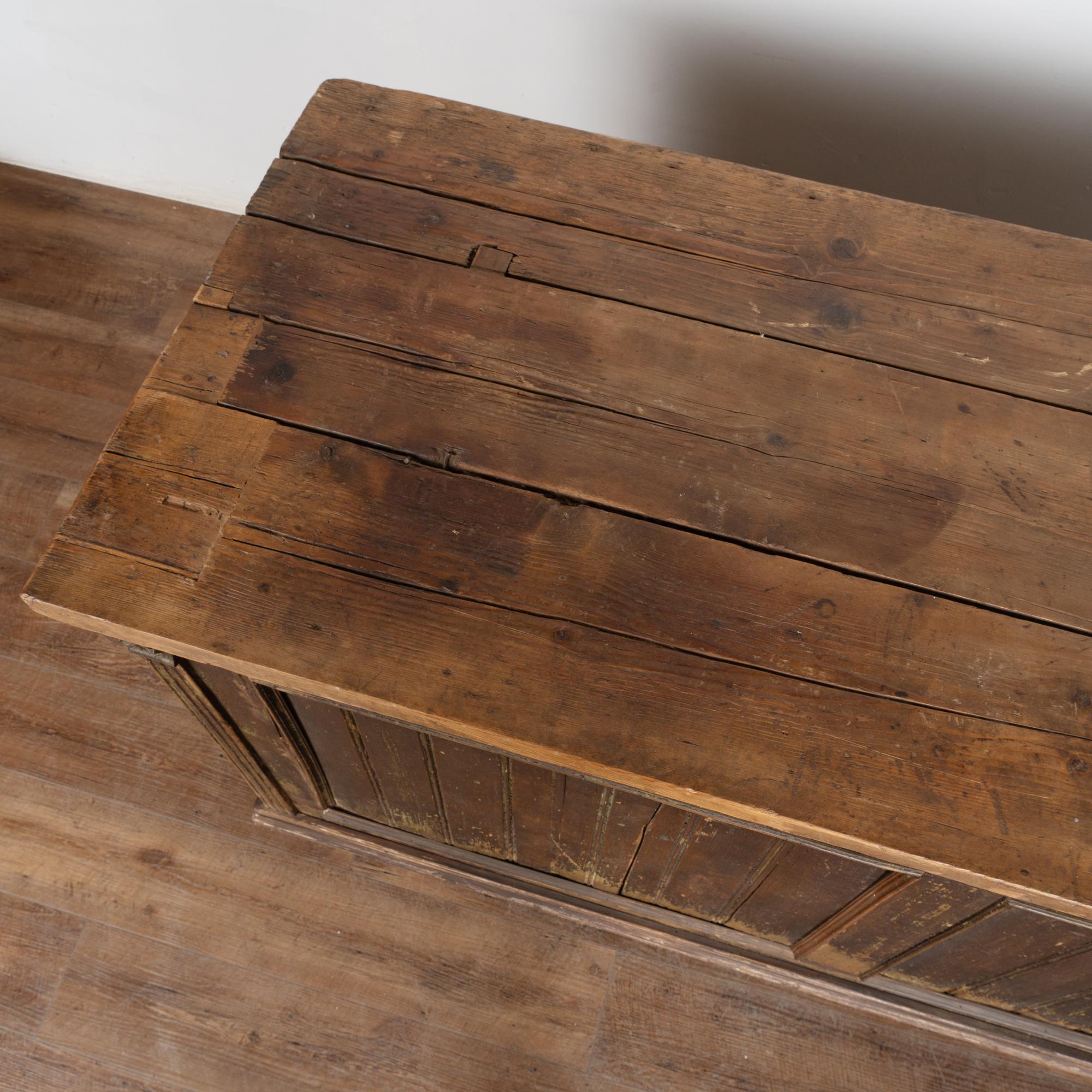 19th Century Pine Shop Counter Rustic Kitchen Island For Sale 1