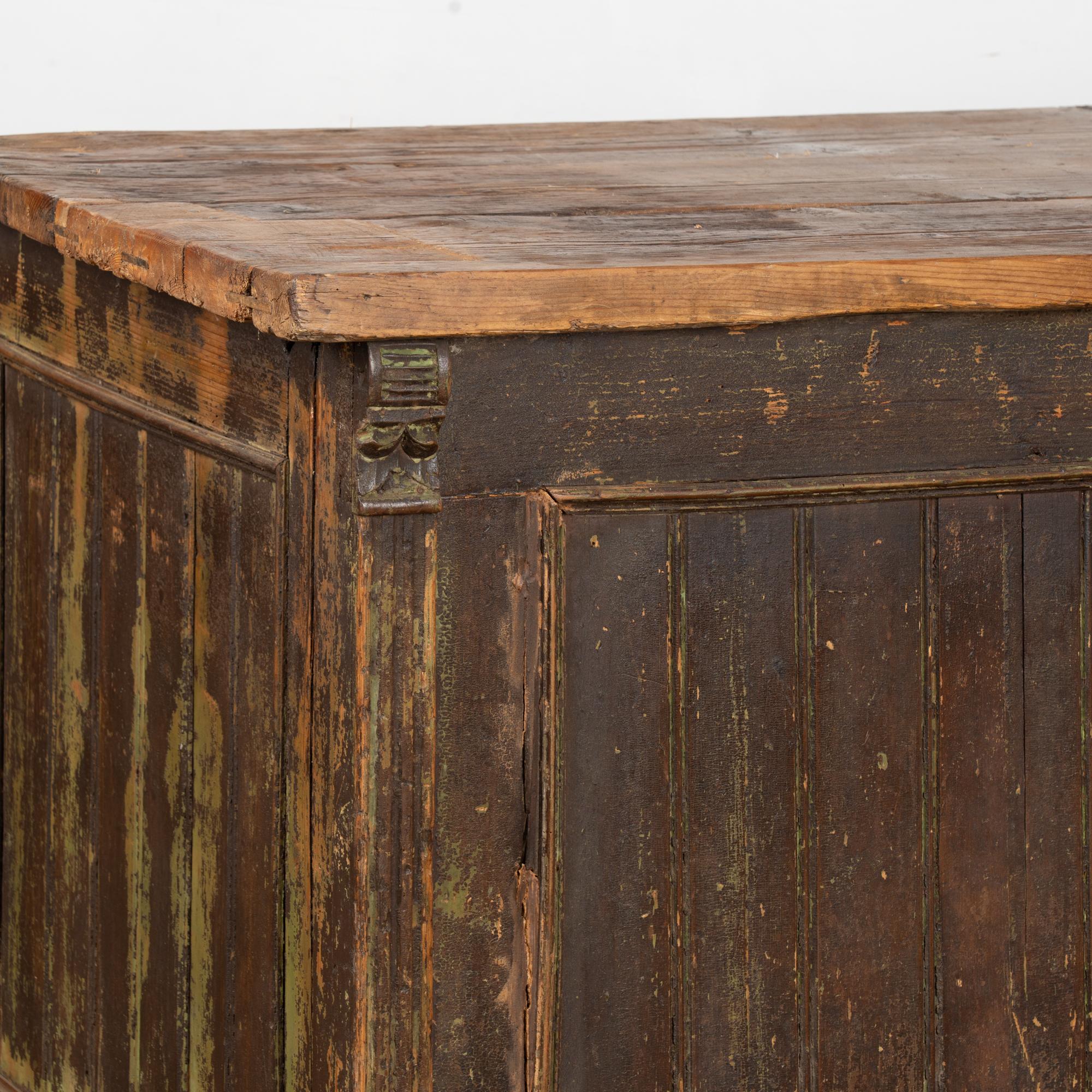 19th Century Pine Shop Counter Rustic Kitchen Island For Sale 4