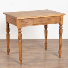 19th Century Pine Side Table with Drawer, Denmark