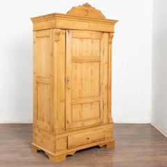 19th Century Pine Single Door Armoire Cabinet from Denmark