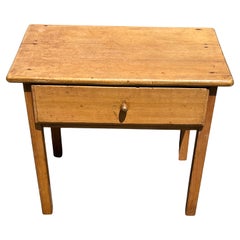 Antique 19th Century Pine Single Drawer Stand