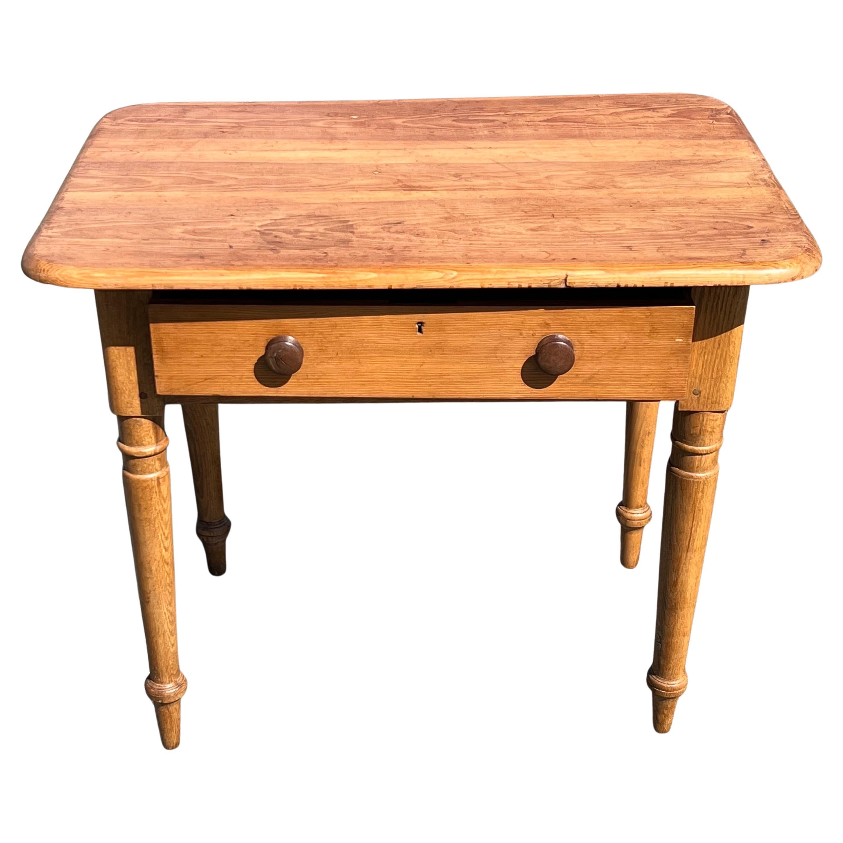 19th Century Pine Single Drawer Stand For Sale