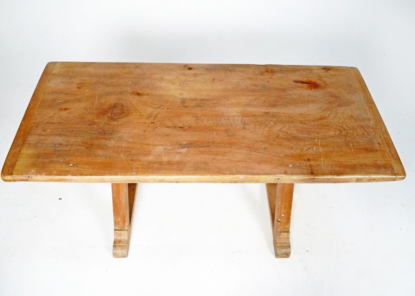 19th Century Pine Slab Top Tavern Table Dining Table For Sale 3