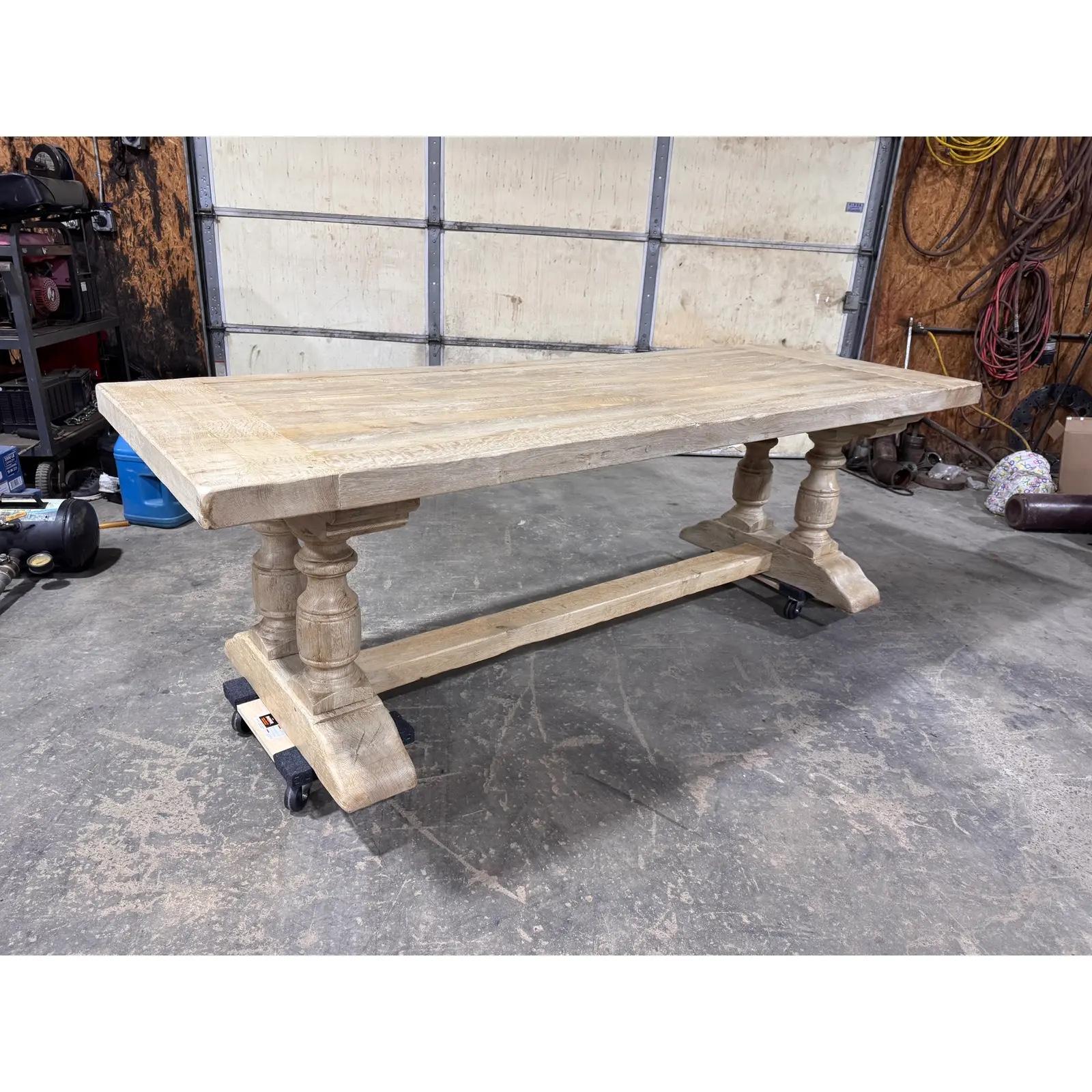 Table à tréteaux en pin du 19e siècle en vente 4